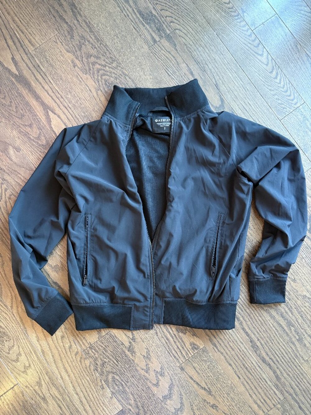 Athleta Black Bomber Jacket